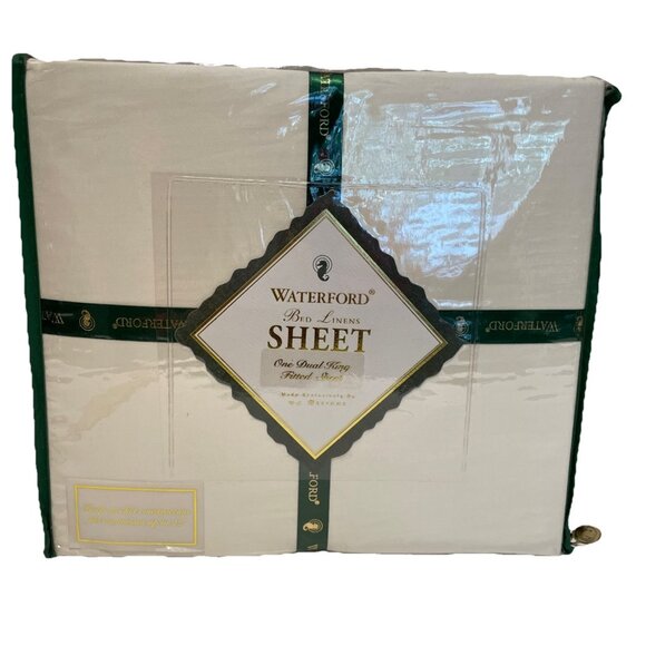 Waterford Bed Linens Castleroche DUAL King Fitted Sheet Deep Pocket Construction - Picture 1 of 10
